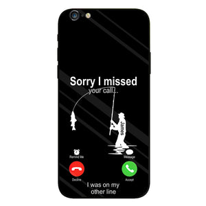 Sorry I Missed Your Call I Was On The Other Line - Personalized Fishing Clear Phone Case