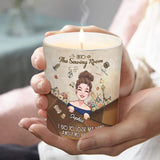 And Into The Sewing Room I Go - Personalized Sewing Candle With Wooden Lid