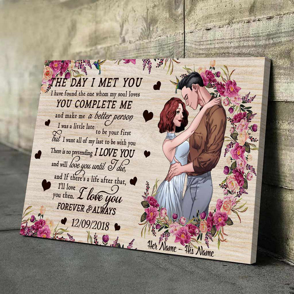 The Day I Met You - Personalized Couple Poster