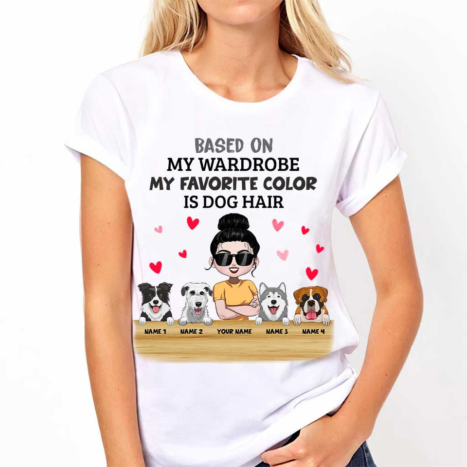 My Favorite Color Is Dog Hair - Personalized Dog T-shirt and Hoodie