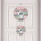 When Visiting Cat House Please Remember - Personalized Cat Round Wood Sign