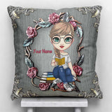 Book Lover - Personalized Throw Pillow
