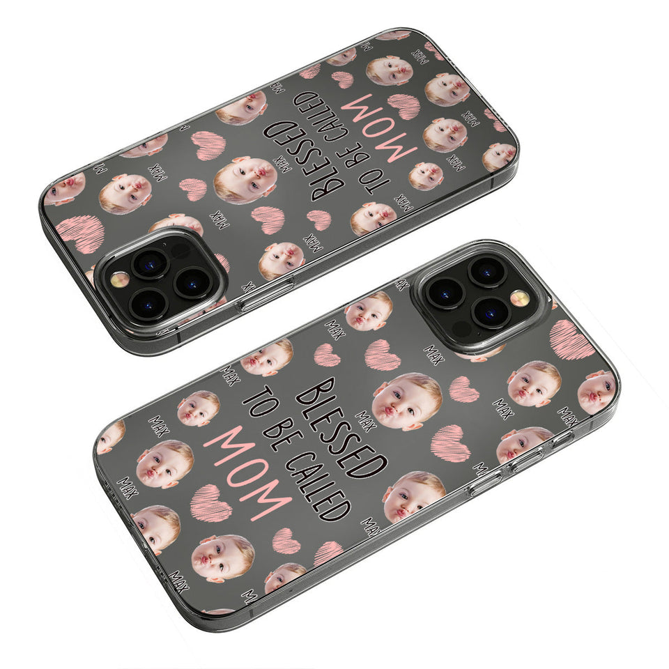 Blessed To Be Called Mom - Personalized Mother Clear Phone Case
