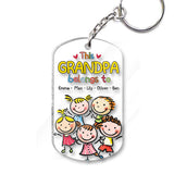 This Grandpa Belongs To - Gift for grandpa, grandma, mom, dad, uncle, aunt, brother, sister - Personalized Keychain