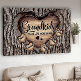 Grandma's Heart - Personalized Grandma Canvas and Poster