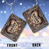 This Dad Belongs To - Gift for dad, grandma, grandpa, mom, uncle, aunt, brother, sister - Personalized Keychain