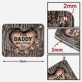 This Dad Belongs To - Gift for dad, grandma, grandpa, mom, uncle, aunt, brother, sister - Personalized Keychain