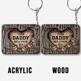 This Dad Belongs To - Gift for dad, grandma, grandpa, mom, uncle, aunt, brother, sister - Personalized Keychain