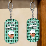Best Dad By Par - Golf gift for dad, him, boyfriend, husband, grandpa - Personalized Stainless Steel Keychain