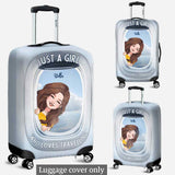 Just A Girl Who Loves Traveling - Personalized Travelling Luggage Cover