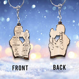 To My Dad - Personalized Father Keychain (Printed On Both Sides)
