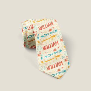 Cool Dungeon Dad - Personalized RPG Necktie