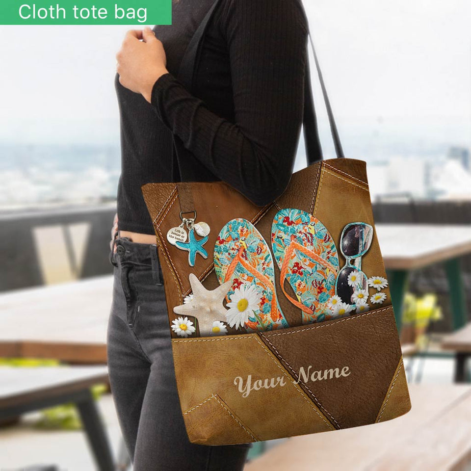 Salty Lil' Beach - Sea Lover Personalized Tote Bag