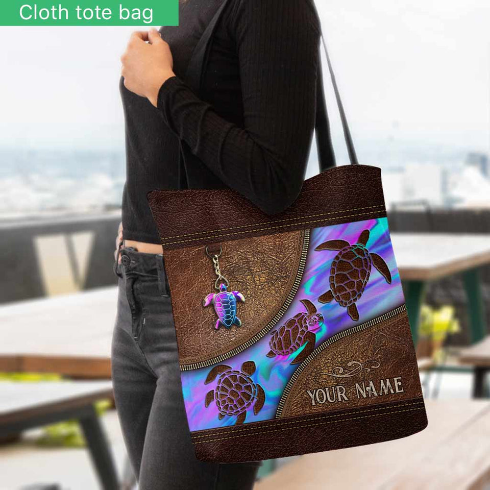 Salty Lil' Beach - Turtle Personalized Tote Bag