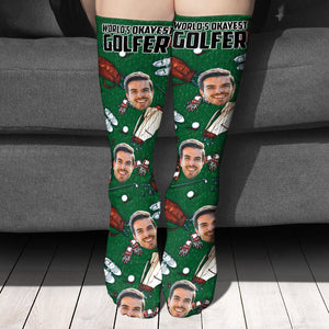 World's Okayest Golfer - Personalized Golf Socks