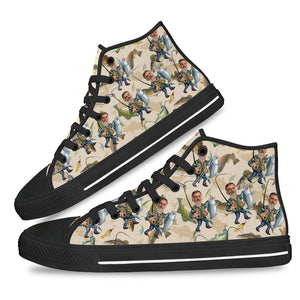 Photo Inserted Funny Fishing - Personalized Fishing High Top Shoes