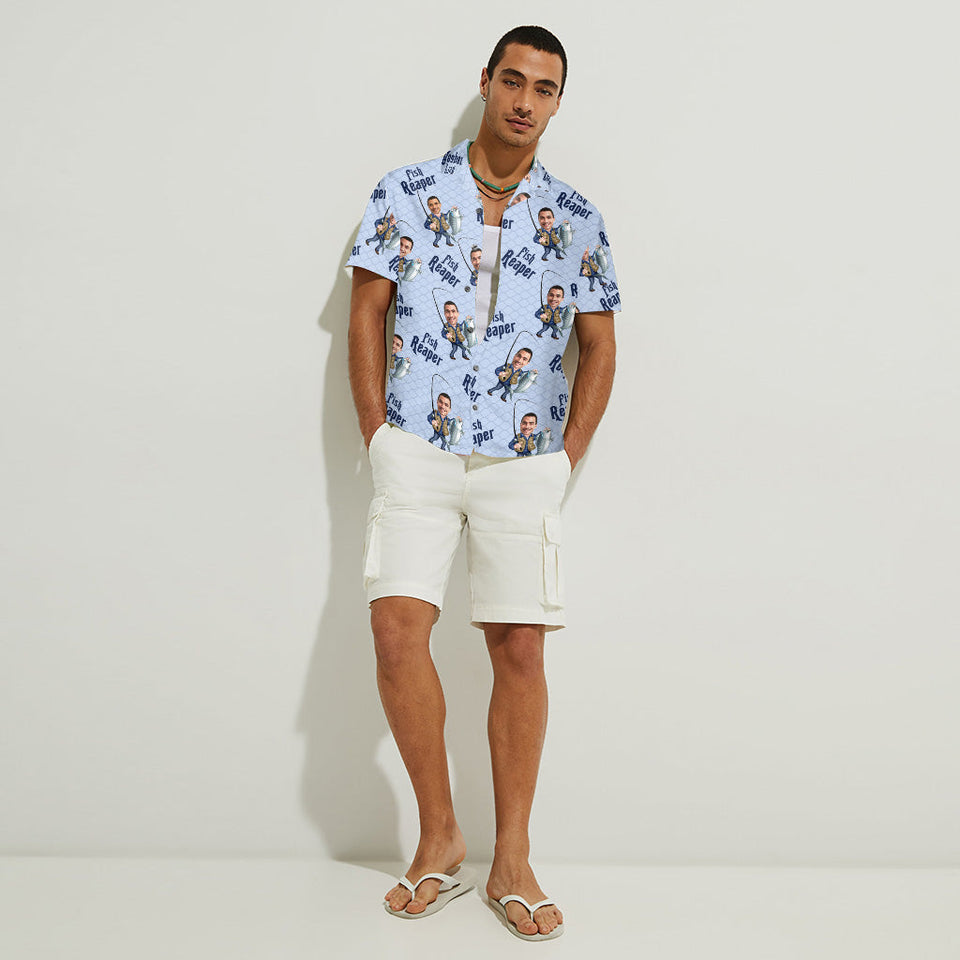Fish Reaper - Personalized Fishing Hawaiian Shirt