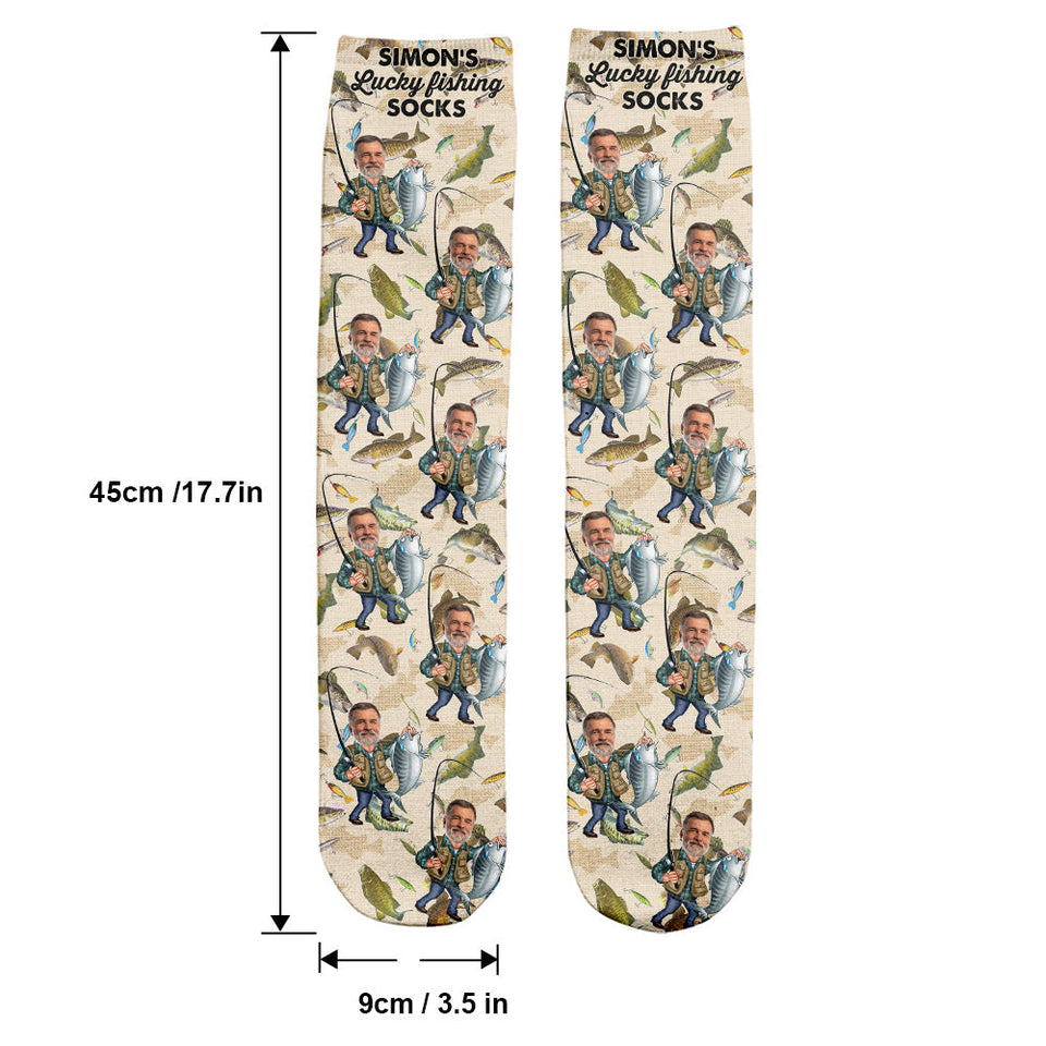Lucky Fishing Socks - Personalized Fishing Socks
