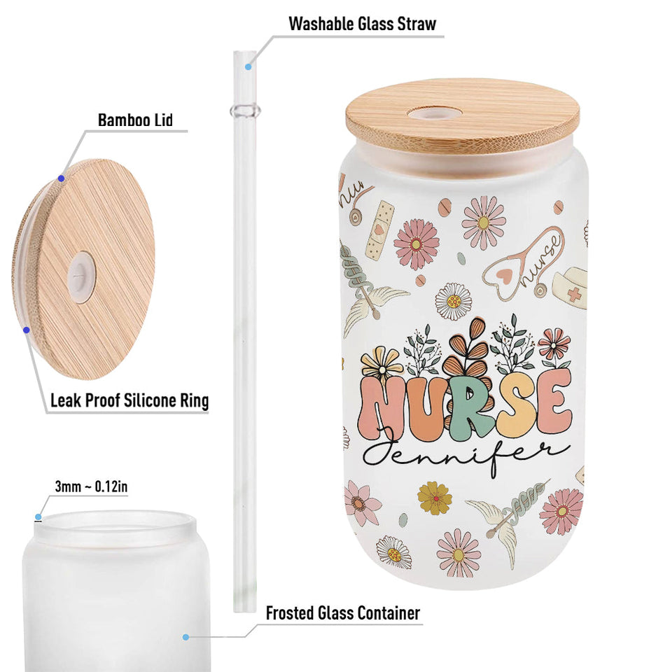 Nurse Life - Personalized Nurse Can Glass