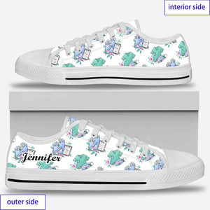 Nurse Work - Personalized Nurse Low Top Shoes