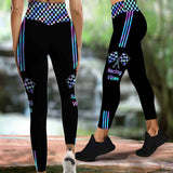 Racing Vibes Leggings And Hollow Tank Top