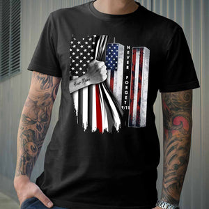 Never Forget - Firefighter Personalized T-shirt And Hoodie