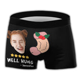 Well Hung - Personalized Couple Men Boxer Briefs