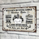 Hunting Rules - Personalized Hunting Rectangle Metal Sign