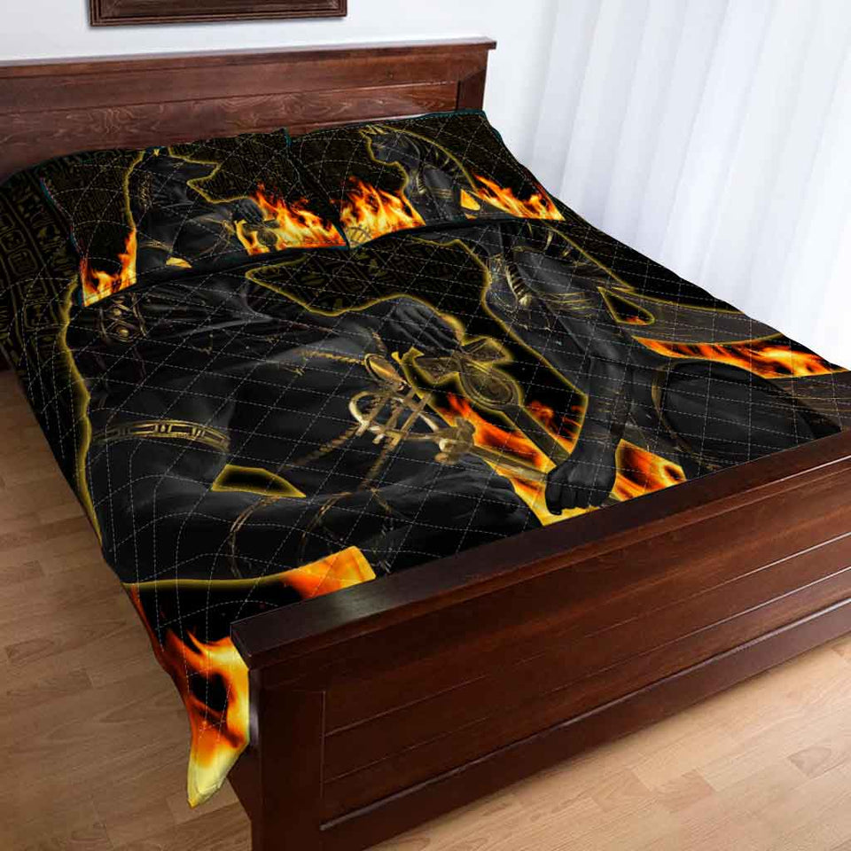 Anubis & Bastet - African American Quilt Set 1121