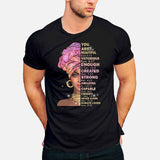 You Are Beautiful - African American T-shirt and Hoodie With Faux Glitter Print 1121