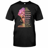 You Are Beautiful - African American T-shirt and Hoodie With Faux Glitter Print 1121