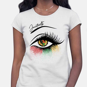 Juneteenth - African American T-shirt and Hoodie With Faux Glitter Print 112021