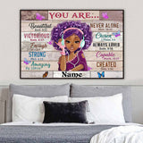 You Are Beautiful - Personalized African American Poster 112021
