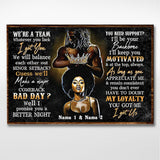 Black Couple - Personalized African American Poster