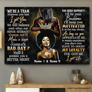 Black Couple - Personalized African American Poster