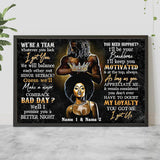 Black Couple - Personalized African American Poster