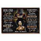 Black Couple - Personalized African American Poster