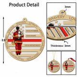 Firefighter - Personalized Christmas Firefighter Transparent Ornament