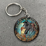 Just A Girl Who Loves Horses - Personalized Horse Keychain