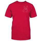 Custom Line Art - Personalized Dog Embroidered T-shirt