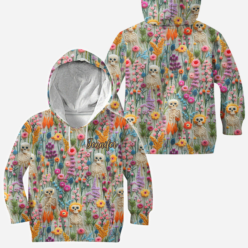 Floral Skeleton - Personalized Skull All Over Shirt