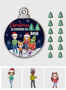 Christmas Coming In - Personalized Family Interchangeable Seasonal Wood Sign