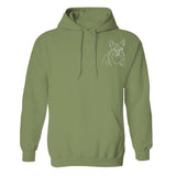 Custom Line Art - Personalized Dog Embroidered Hoodie