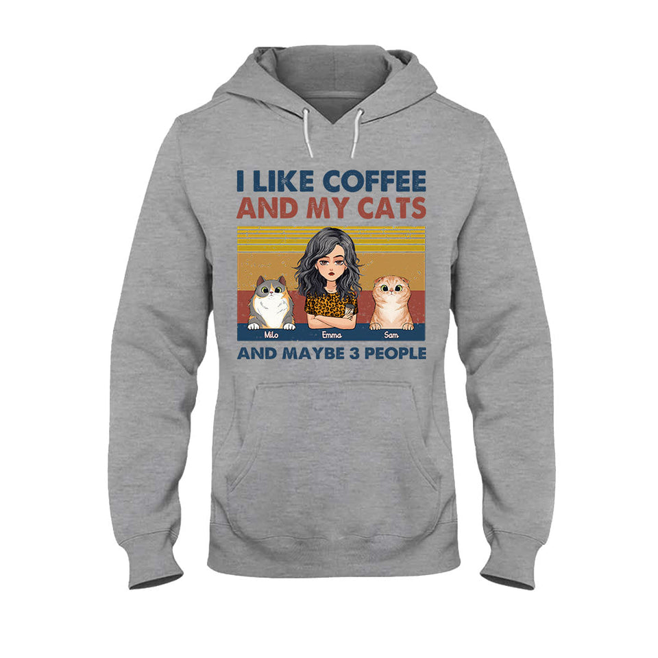 I Like Coffee And My Dog - Dog gift for cat lover - Personalized T-shirt And Hoodie