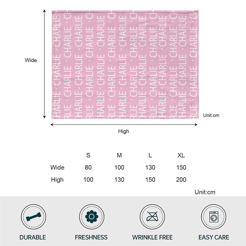 Custom Dog Name Pattern - Personalized Dog Blanket