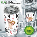 You Make Me Smile - Personalized Couple Tumbler