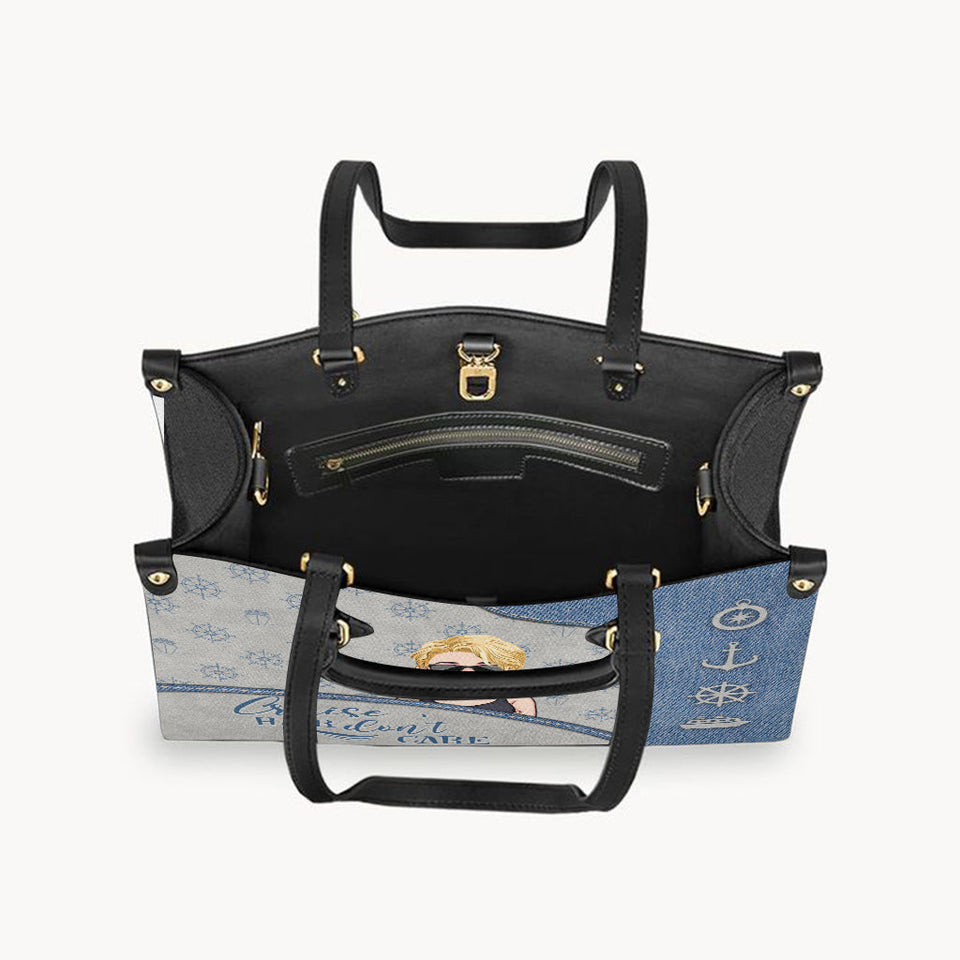 Cruise Hair Don't Care - Personalized Cruising Leather Handbag
