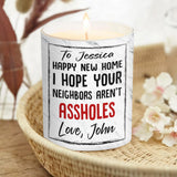 Congrats On Your New House - Personalized Housewarming Candle With Wooden Lid