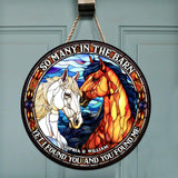 So Many In The Barn - Personalized Horse Round Wood Sign