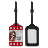 It's Time For New Adventure - Travelling gift for mom, daughter, granddaughter, wife, girlfriend, friend - Personalized Leather Luggage Tag